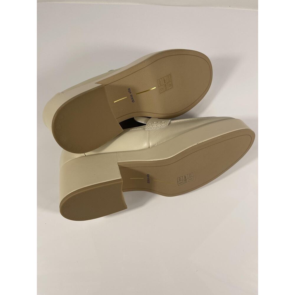 Dolce Vita Shoes Women's Size 9.5 Ivory White Platform Loafers Chunky Heel New - Picture 9 of 11